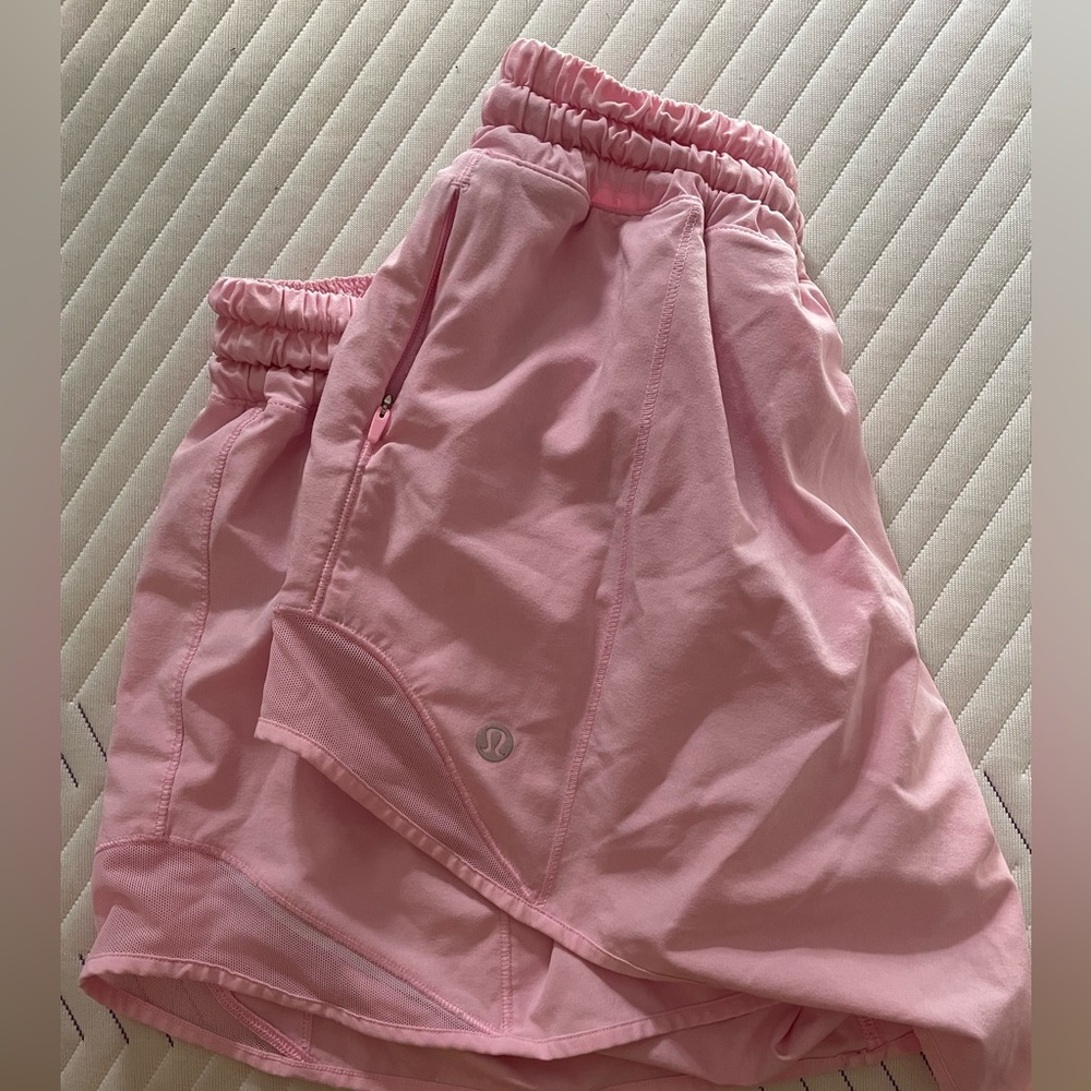 Pink lululemon shorts, size 8